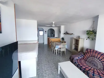 Una cocina o zona de cocina en Garage Gratis y en la Playa