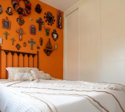 Cama o camas de una habitación en CT 385 AL - Faro's Soulrise Villa - Mojacar - Pool & Artistic Flair close to the Beach