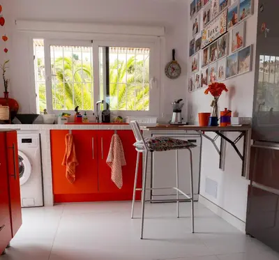 Una cocina o zona de cocina en CT 385 AL - Faro's Soulrise Villa - Mojacar - Pool & Artistic Flair close to the Beach
