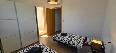 Cama o camas de una habitación en VILLA con piscina privada, a 35 km de las playas, vistas a la montaña, WIFI