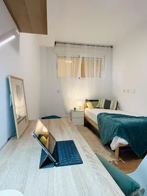 Cama o camas de una habitación en Apartamento Mirador de la Bahía
