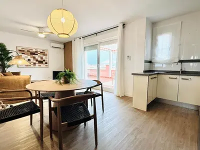 Una cocina o zona de cocina en New Premium Ático Roquetas Beach
