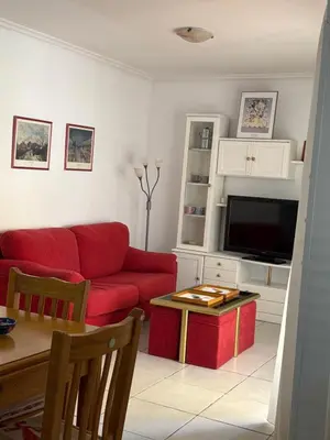 Zona de estar de Apartamento en primera línea de playa Jardines de Nuevo Vera, Vera Playa, Almeria