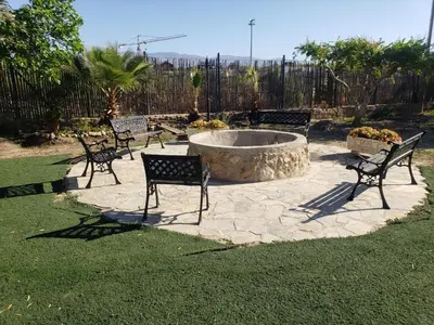 Jardín al aire libre en cortijo el pedregal
