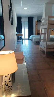 Cama o camas de una habitación en Hostel Elios