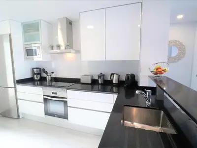 Una cocina o zona de cocina en Encantador apartamento con piscina y jardín a 200m de la playa, San Juan de los Terreros - ES-376-20