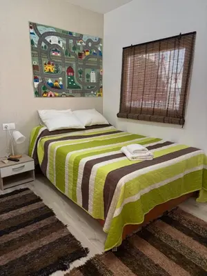 Cama o camas de una habitación en Vecino de Alcazaba Casa Eco