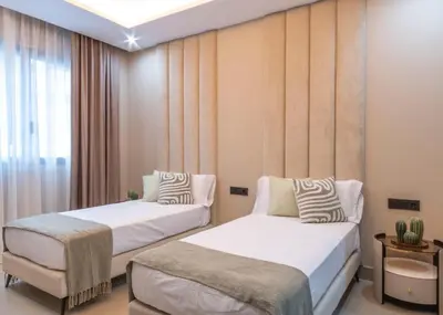 Cama o camas de una habitación en Villa Luxury Mojacar Beach