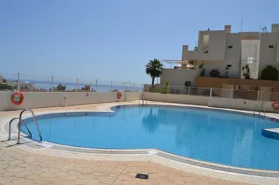 Piscina en o cerca de Mojácar - Apartamento con Terraza y Vistas al Mar y a la Montaña