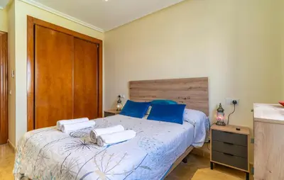Cama o camas de una habitación en Nice Apartment In Vera With Sauna