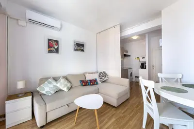 Zona de estar de AlmeriaSuite Las Caracolas Beach
