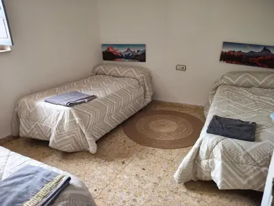 Cama o camas de una habitación en La posada del Mozarabe