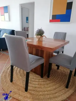 Zona de estar de Ground floor apt with terrace in front of the pool