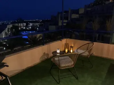 Un balcón o terraza de Casa con vista al mar