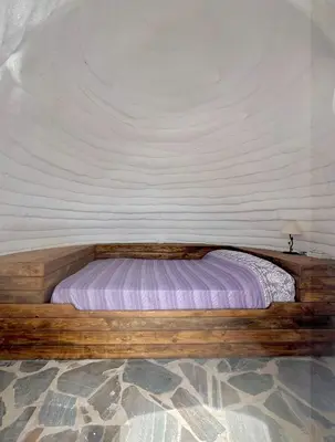 Cama o camas de una habitación en Camping Almocita-Alpujarra