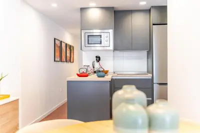 Una cocina o zona de cocina en Expoholidays- Rueda Lopez con PARKING GRATIS 3A