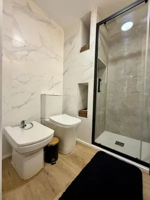 Un baño de Apartamento con vista al mar en Aguadulce