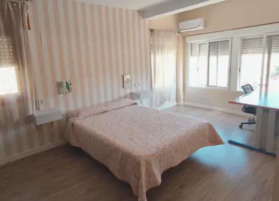 Cama o camas de una habitación en Spacious Modern Family House with sea view - Aguadulce Almeria