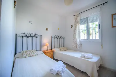 Cama o camas de una habitación en Natura Mediterranea 53 Parque Vera