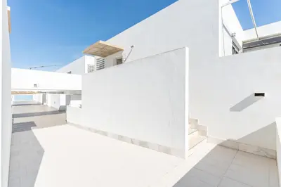 Un balcón o terraza de CT 407 AL - Faro's Las Negras Beach Apartment for 4 - Cabo de Gata