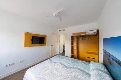 Cama o camas de una habitación en Belmar