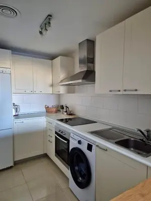 Una cocina o zona de cocina en Mojacar 3 Bedroom Apartment Terrace Views