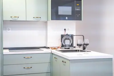 Una cocina o zona de cocina en Expoholidays- Rueda Lopez con PARKING GRATIS 4B