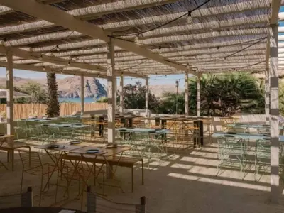 Un balcón o terraza de Séjour nature sous tente à Cabo de Gata - API-1-52-1510