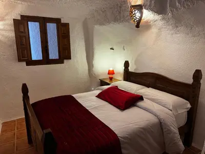 Cama o camas de una habitación en Cuevas La Veranda Orce