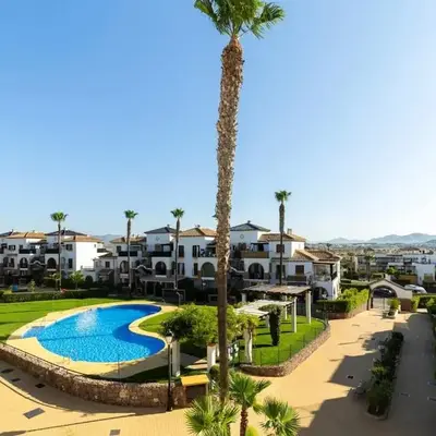 Sunny penthouse with large terrace and pool in Vera
