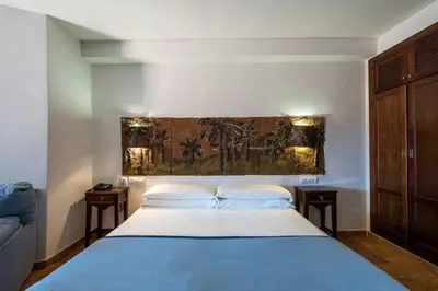 Cama o camas de una habitación en Hotel de Naturaleza Rodalquilar & Spa Cabo de Gata