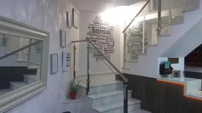 Una televisión o centro de entretenimiento en Hostal Maribel