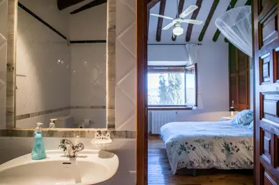 Cama o camas de una habitación en Cortijo Los Nogales