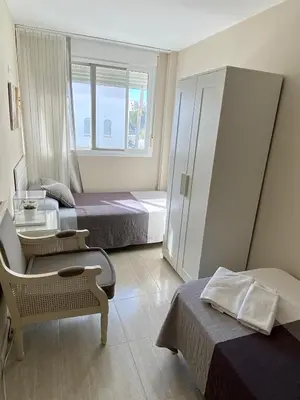 Cama o camas de una habitación en Apartamento Nautilus Beach