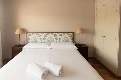 Cama o camas de una habitación en Siete Villas Olivencia Natural