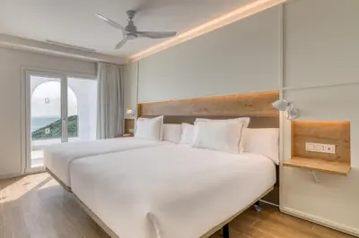 Cama o camas de una habitación en Playamojácar