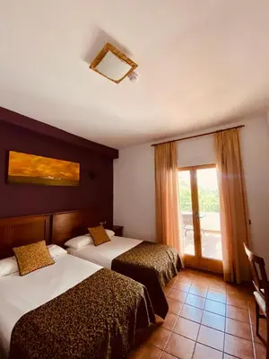 Cama o camas de una habitación en Hotel Galera