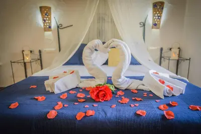 Cama o camas de una habitación en Casas Rurales Picachico