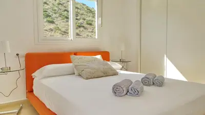 Cama o camas de una habitación en Villa del Pez Azul