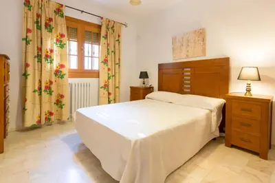 Cama o camas de una habitación en Casa Duende en Villa de Nijar con piscina