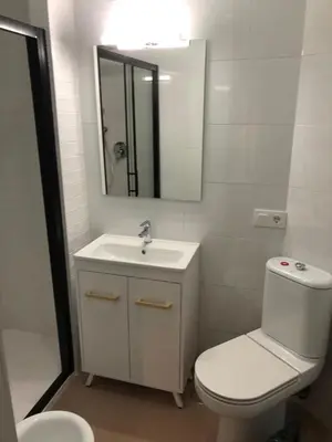Un baño de La casa de Blanca. Coqueto piso céntrico y cerca de todo