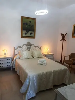 Cama o camas de una habitación en Casa Rural Alhama de Almeria