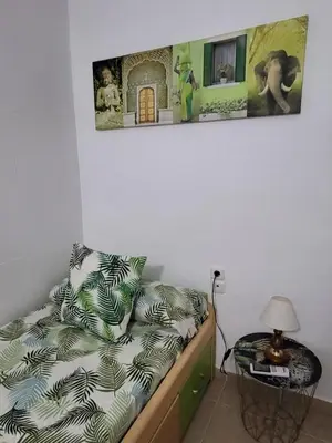 Cama o camas de una habitación en PRECIOSO ADOSADO a 100 METROS DEL MAR en VERA-PLAYA!