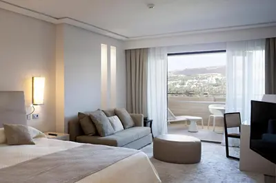 Cama o camas de una habitación en Hotel AR Golf Almerimar