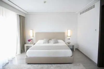 Cama o camas de una habitación en Hotel AR Golf Almerimar