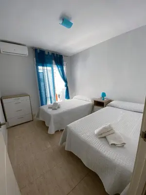 Cama o camas de una habitación en Apartamento Aguadulce Playa