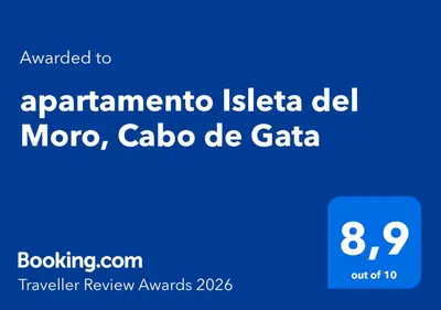 Certificado, premio, señal o documento que está expuesto en apartamento Isleta del Moro, Cabo de Gata