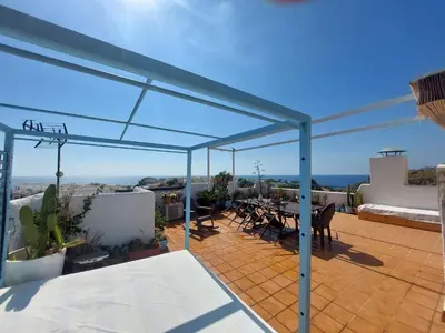 Un balcón o terraza de Isleta apartamento con terraza, vistas y WIFI