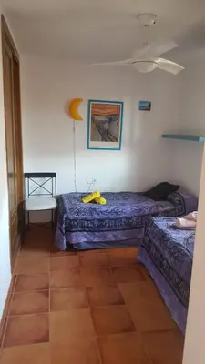 Cama o camas de una habitación en Isleta apartamento con terraza, vistas y WIFI