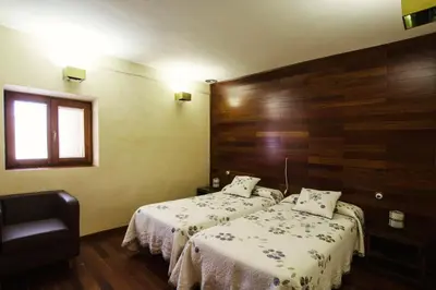 Cama o camas de una habitación en Alojamientos Rurales los Albardinales